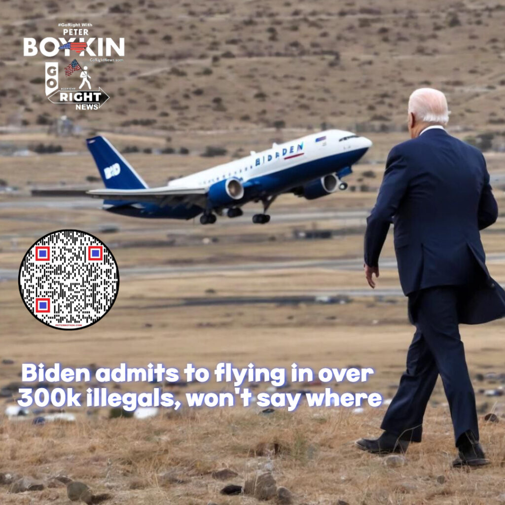 Biden admits to flying in over 300k illegals, won't say where