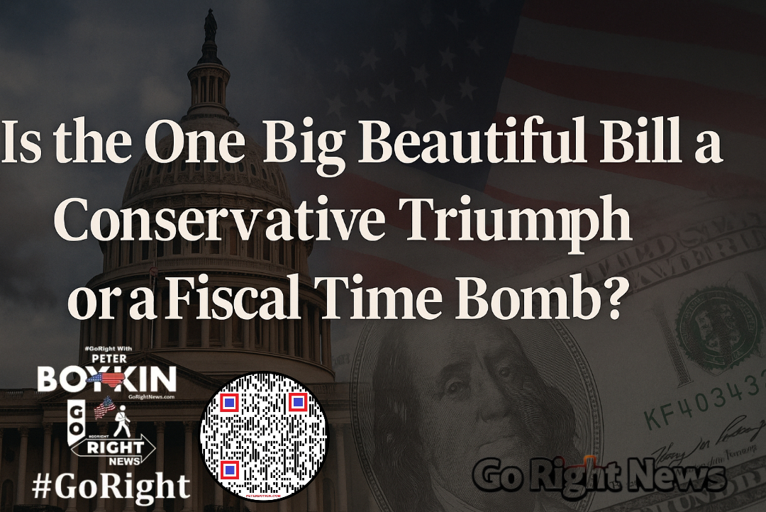 The One Big Beautiful Bill, passed narrowly by the House, promises significant tax cuts and border security enhancements. But does it secure America's future, or set the stage for a fiscal crisis?#OneBigBeautifulBill, #FiscalResponsibility, #ConstitutionalRepublic, #TaxCuts, #BorderSecurity, #GoRightNews, #PeterBoykin #GoRight